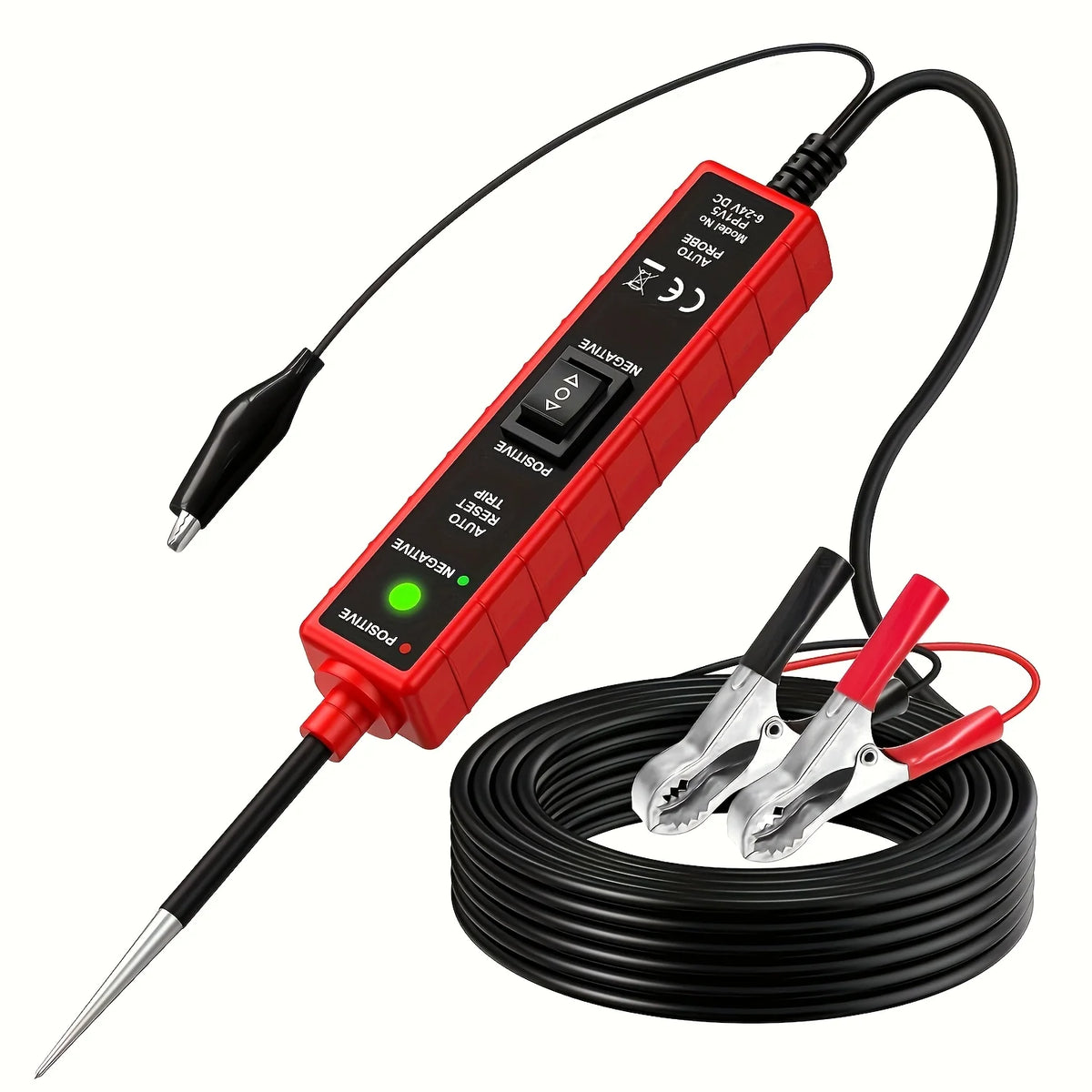 Digital Automotive Electrical Tester, 6-24V Car Power Circuit Probe, Multifunctional Automotive Electrical System Diagnosis Tool for Vehicle Wiring Inspection, Voltage Continuity and Short Circuit Test