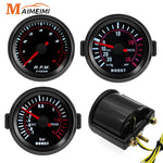 52mm Universal Car Gauge Set | Water Temp Oil Pressure Tachometer Boost Vacuum Voltmeter