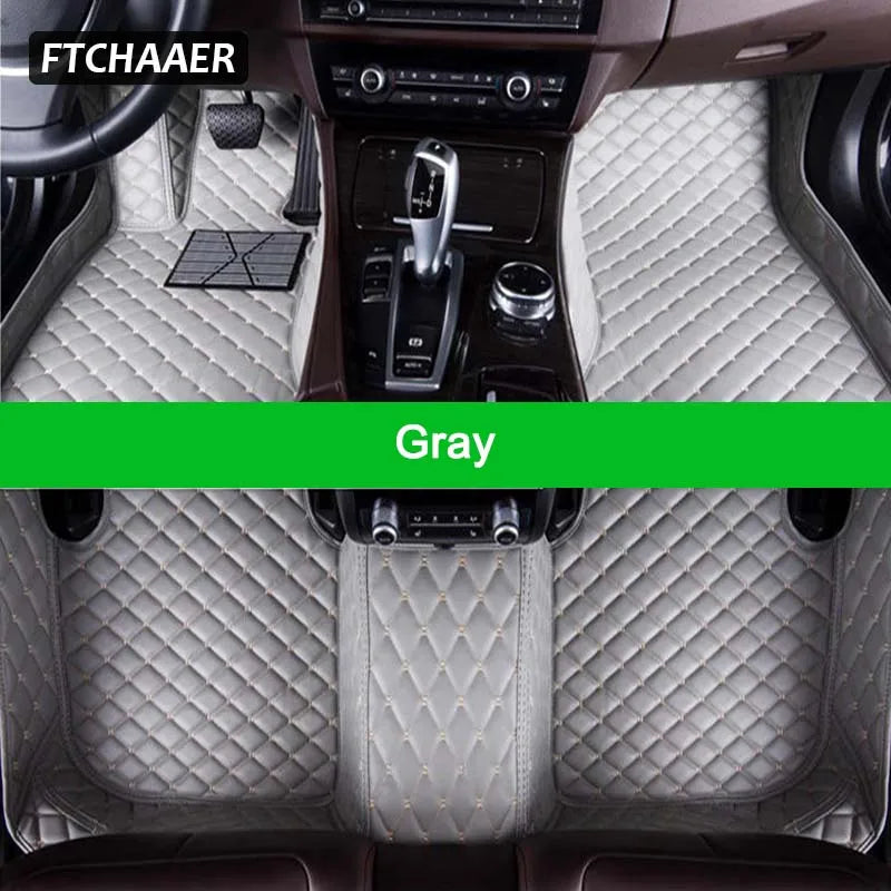 FTCHAAER Custom Car Floor Mats For Skoda Fabia Auto Carpets Foot Coche Accessorie