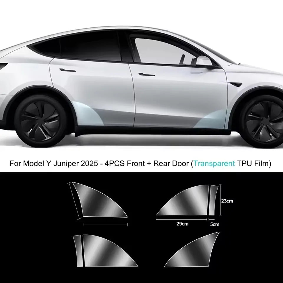 TPU Transparent Film for Tesla Model Y Juniper 2025 | Front Rear Door Car Body Protec alternate view
