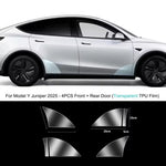 For Tesla Model Y Juniper 2025 Front Door Corner Anti-Scratch Film | Invisible TPU Pro close-up view