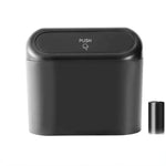 Car Trash Can with Lid Universal Vehicle Mini Leakproof Garbage Bin Car Organizer Sto lifestyle view