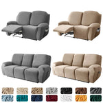 1/2/3 Seater Velvet Stretch Recliner Sofa Cover  Relax Armchair Slipcover Elastic All-inclusive Reclining Sofa Protector