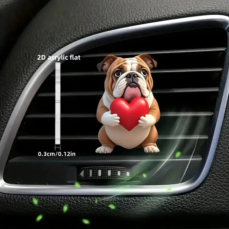 Acrylic Car Vent Clip Aromatherapy Air Freshener Holder 2D Decorative Air Conditioning Vents Accessory for Vehicle Interior