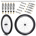 Detachable Presta Bicycle Valve Core Replacement | Brass CNC for MTB Road Bike Tires lifestyle view