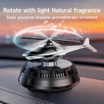 Solar Powered Air Freshener | Airplane Helicopter Rotatable Car Dashboard Decoration close-up view