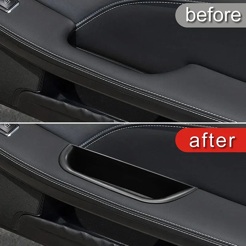 Car Styling Door Storage Box Decoration Cover Trim For Mercedes Benz SLK SLC 2012-2018 B detail view