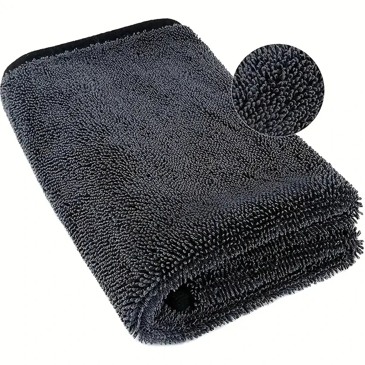 Dark Gray Microfiber Car Towel | Oversized Strong Absorbent Wash Cloth lifestyle view