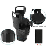 Car Cup Holder Expander with 360° Rotating Base