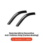 YZ For Tesla Model 3 Y Juniper Highland 2020-2025 2026 Rearview Mirror Anti-collision Strips Trim Anti-scratch Sticker Cover