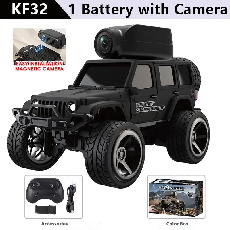 KF32 1:64 RC Mini Climbing Car With LED Light and HD Camera Radio Remote Control Cars alternate view
