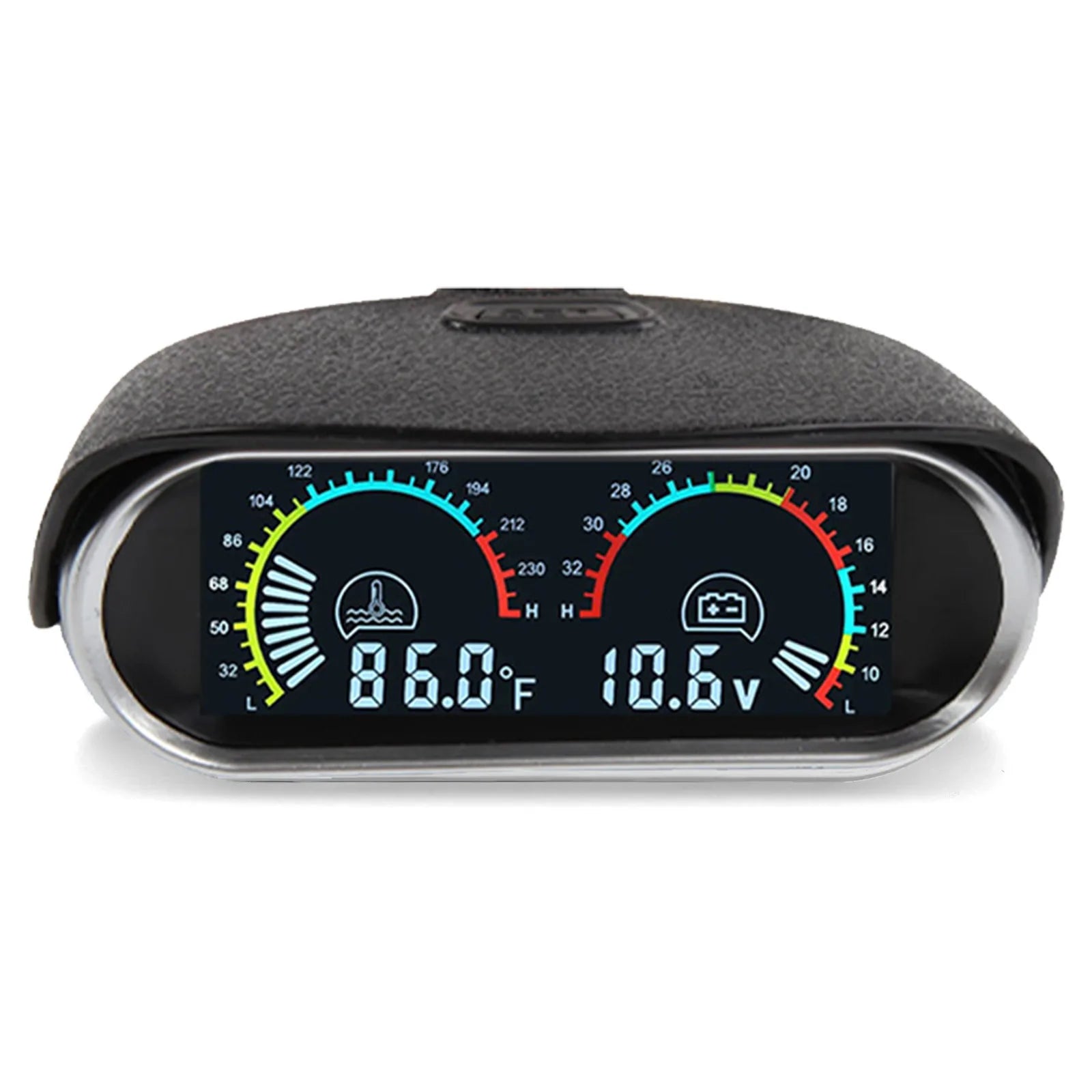12V Car 2 in 1 LCD Gauge Voltmeter and Water Temperature Meter | 1/8 NPT Temp Sensor lifestyle view