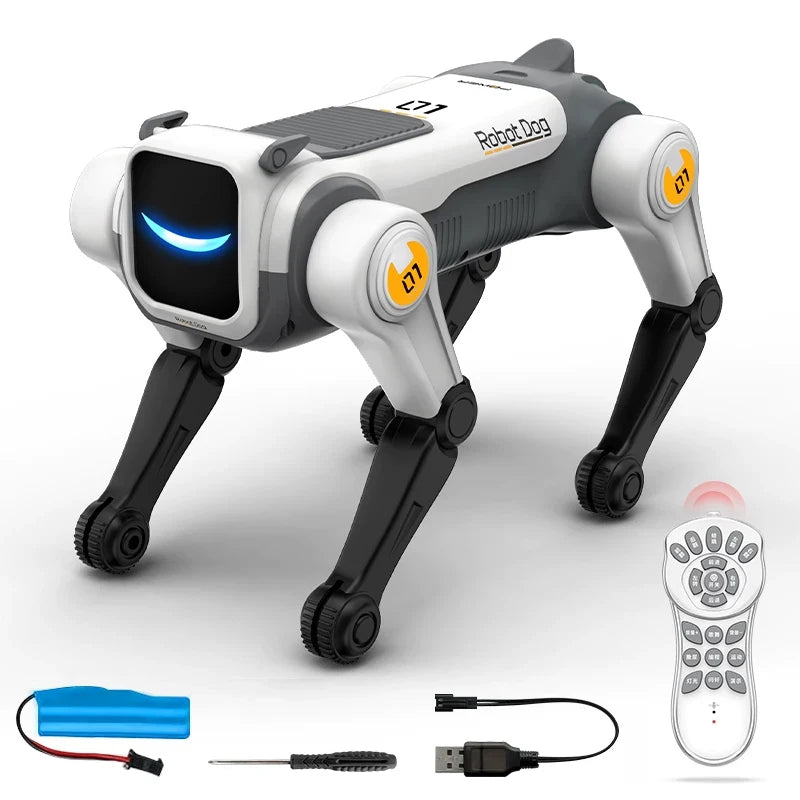 RC Mechanical Dog Intelligent AI RC Robot Dog Voice Command Programmable Singing Dancing Electronic