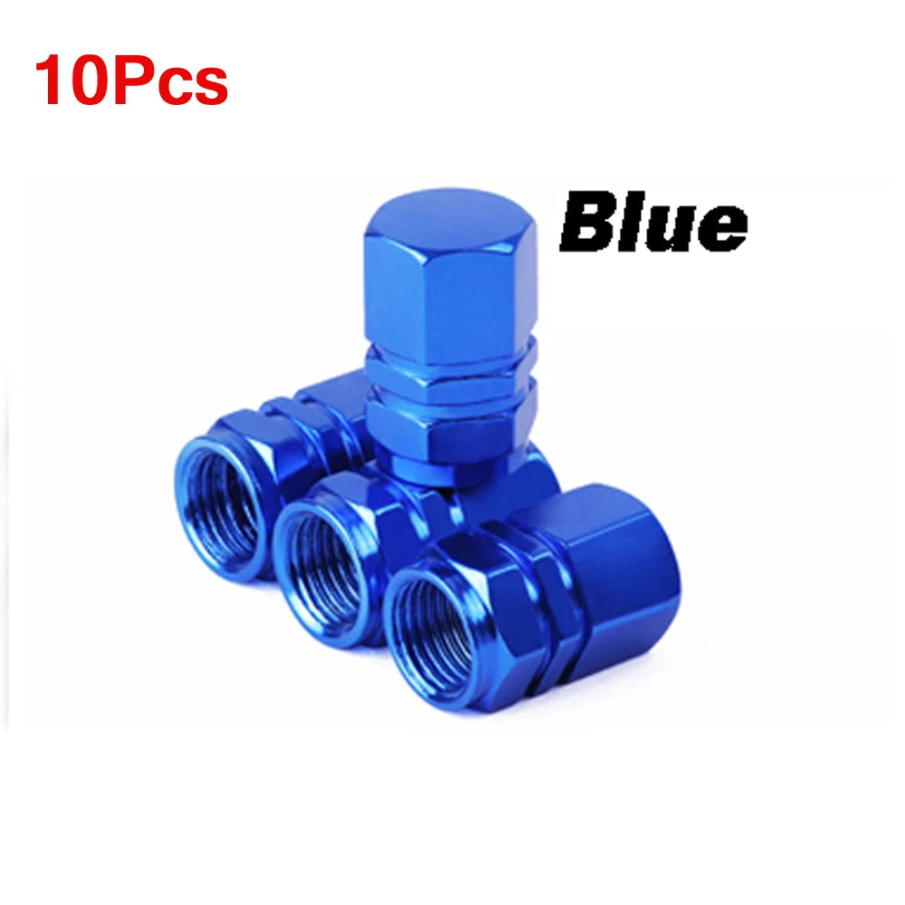 Aluminum Alloy Tire Valve Caps | 5 or 10 Pack Waterproof Dustproof Stem Covers detail view
