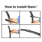 28" 28" 11" Front and Rear Wiper Blades Set for Peugeot 407 Estate 407SW 2004-2010 additional angle