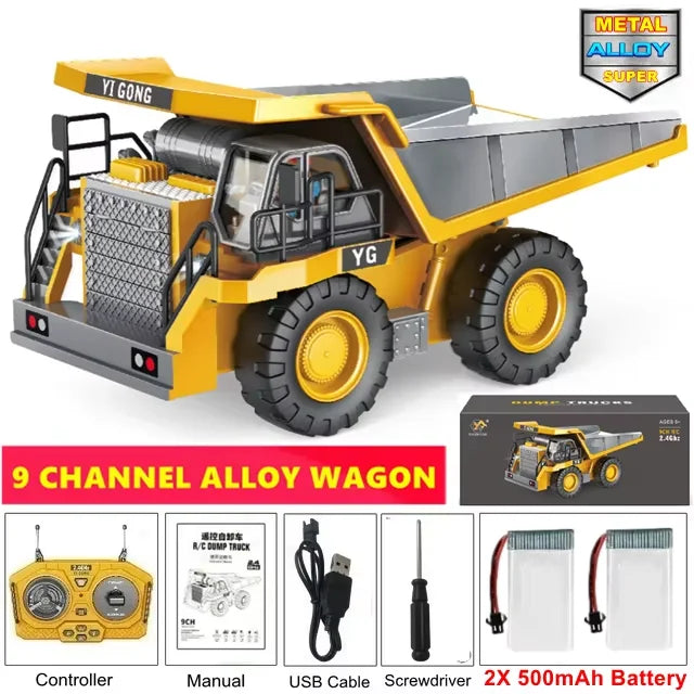 Oike 4WD Remote Control Dump Truck Excavator Bulldozer RC Car Toy alternate view