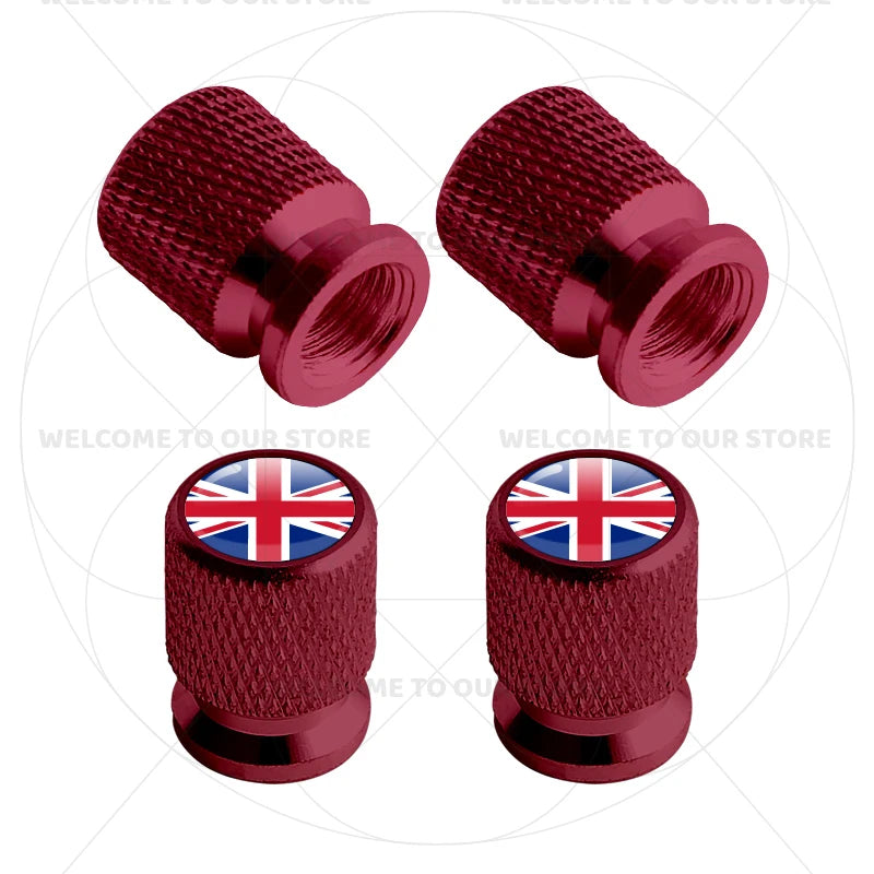 For Sweden Swedish Flag Union Jack Britain Flag Emblem 4Pcs Aluminum Motorcycle Car additional angle