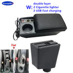 Car Armrest For Renault Clio 4 Armrest Box For Renault Captur Clio 3 III IV Double-Layer Storage Box Cup Holder Car Accessories