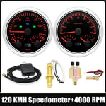 85mm Car 3 In 1 Multi-functional GPS Speedometer Set | RPM Tachometer with Oil Pressur close-up view