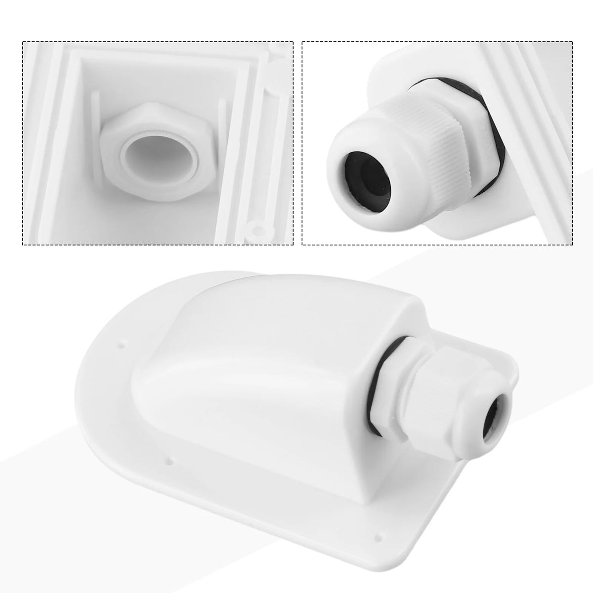 Single Wire Entry Gland Box Solar Panel Roof Wire Entry Gland Box Cable Connector Hold close-up view