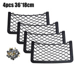 Black Multi Size Car Organizer Net Pocket Car Net Bag Phone Holder Rack Storage Mesh alternate view