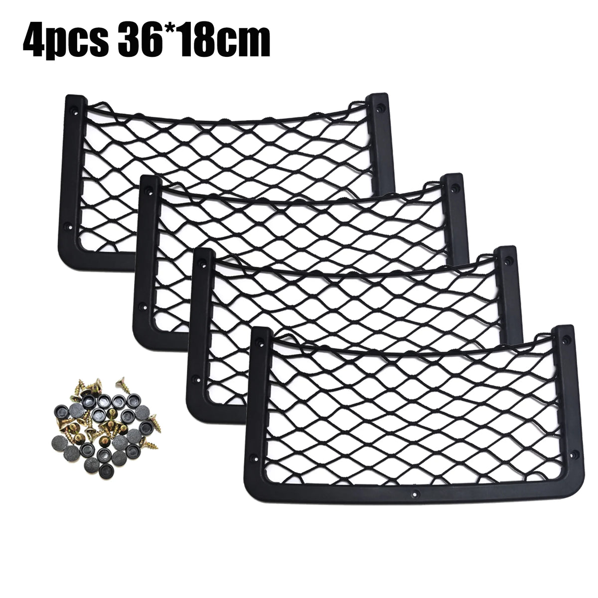 Black Multi Size Car Organizer Net Pocket Car Net Bag Phone Holder Rack Storage Mesh alternate view