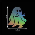 Funny Middle Finger Ghost Motorcycle Car Sticker Waterproof Weather Proof Decal for A lifestyle view