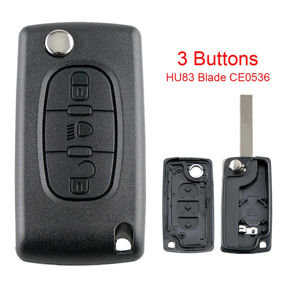 2 / 3 / 4 Buttons Remote Key Case Fit for Peugeot 207 307 308 407 607 807 Citroen C2 C3 detail view