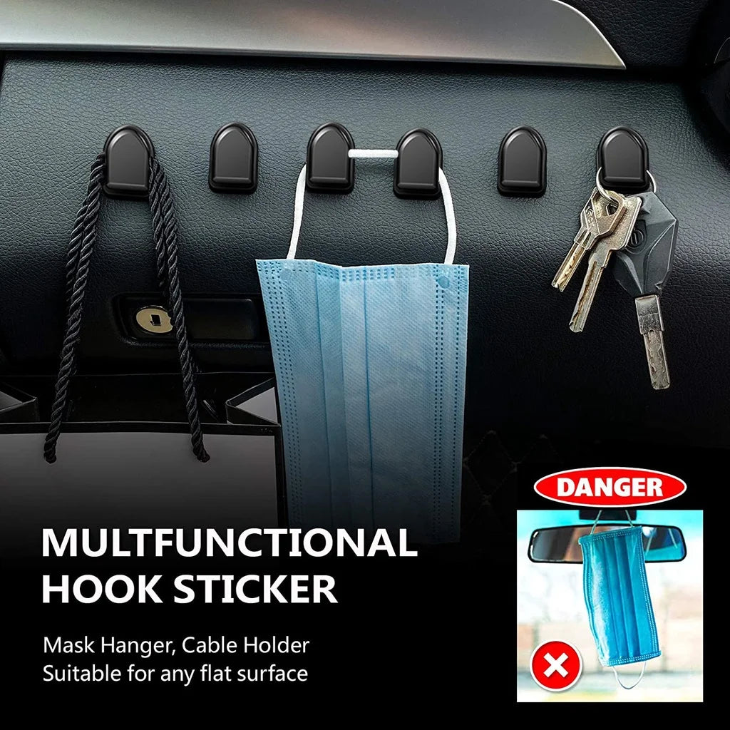 Mini Car Hooks Self-Adhesive Holder for USB Cable and Keys alternate view