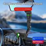 Car Rearview Mirror Phone Bracket Telescopic Quick Release Plastic alternate view