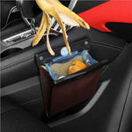 Car Trash Can Hanging Garbage Bin Pu Leather Foldable alternate view