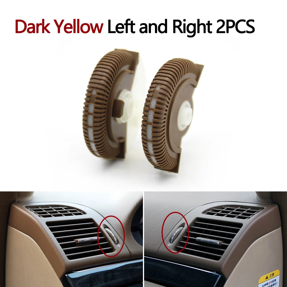 2PCS Set Car Front Rear Air Conditioning AC Vent Rolling Wheel For Mercedes BENZ E Class W211 E220 E280 E320 E350 E55