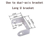 Black Multi Dof Robot Parts Accessory M3/M4 Screw U Beam Servo Bracket For Robot Kit Standard Part Steering Bearing Bracket Kit