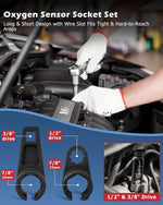 Universal Oxygen Sensor Socket Set O2 Lambda Sensor Removal Tool Kit Automotive Wrench R detail view