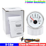 ZMFJH 7 Color Light 52mm Car Gauge Set | Fuel Water Level Voltmeter Oil Pressure Temp Ga detail view