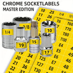 60pcs Mechanical Drive Socket Label Stickers Quick and Easy Reminder Sticker Toolbox Exterior Car St