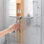 Bathroom Shower Squeegee Household Glass Wiper Window Mirror Silicone Scraper Shower Doors Hanging Squeegee Holder Cleaning Tool