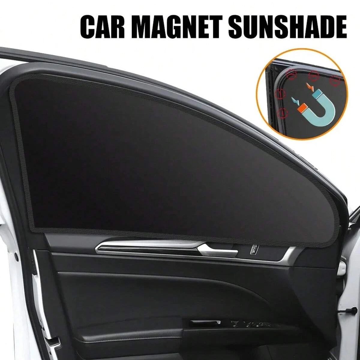 Magnetic Curtain Protectors, Side Window Sunshades, UV Protection, Suitable for Most M close-up view