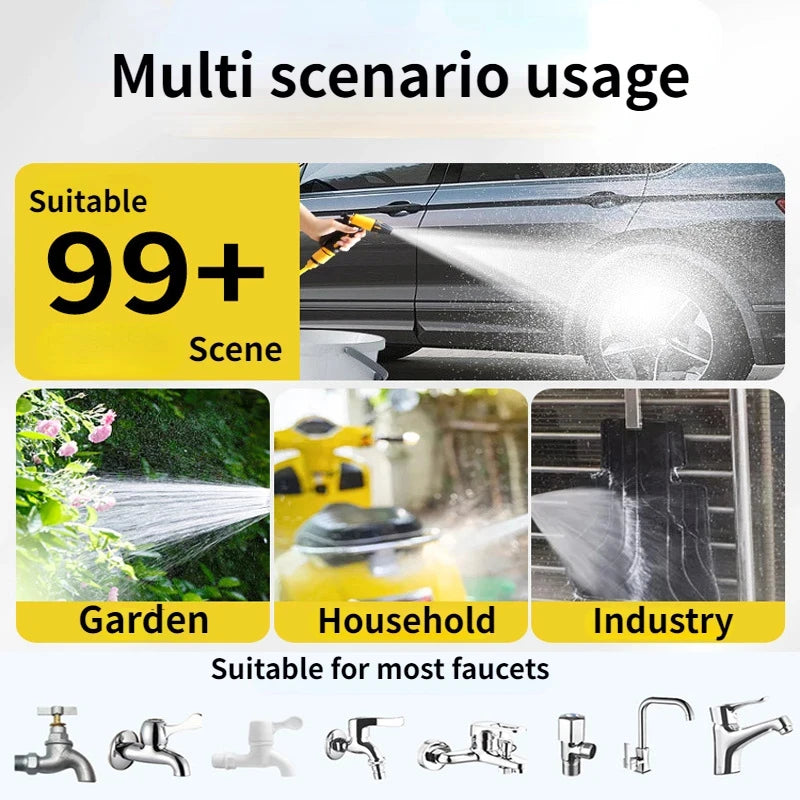 Telescopic Water Pipe with High-pressure Nozzle | Car Washing Tool Set for Pressure Clea detail view