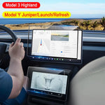 Tempered Glass Screen Protector for Tesla Model 3 Y Highland Juniper 2024-2025 | HD Matt detail view