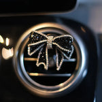 1 set Diamond Bow Flower Air Freshener Car Outlet Aromatherapy Clip Car Perfume Solid Diffuser Decoration Clips Auto Accessories
