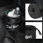 Collapsible Black Car Trash Can Pack Trash Bag Rubbish Waste Bin for Little Leak Proof C detail view