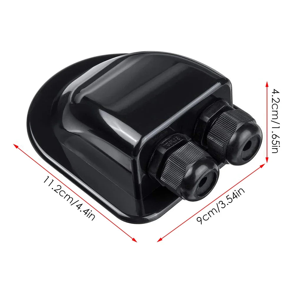 Double Wire Entry Gland Box Solar Panel Roof Wire Entry Gland Box Cable Motorhome White detail view