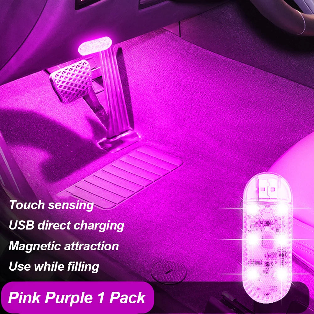 LED Car Mini Touch Light USB Charging Portable Auto Roof Ceiling Reading Night Lamp W alternate view