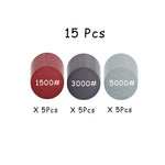 15-65 Pcs Car Headlight Repair Restoration Kit 3 Inch 75mm Sanding Plate Waxing Sponge close-up view
