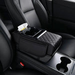 Car Armrest Cushion Organizer PU Leather Center Console Pad lifestyle view