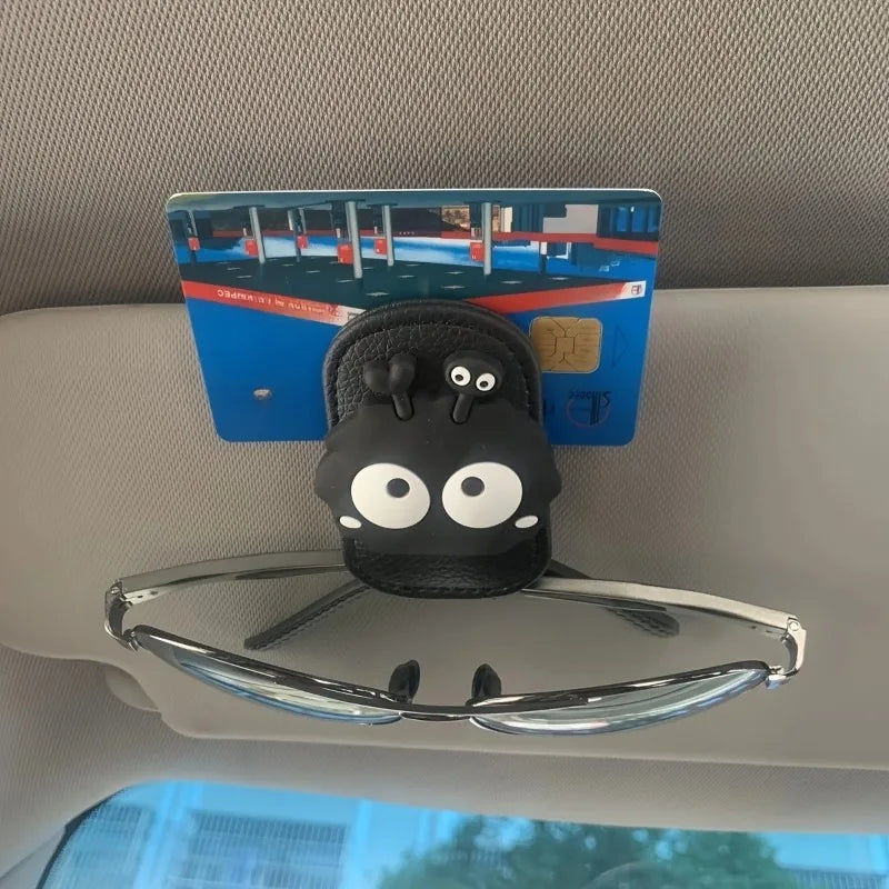 1pcs Car Glasses Clip Coal Ball Car Sunshade Storage Rack Multi functional Creative additional angle