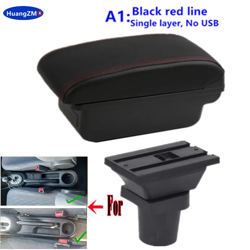 Armrest Box For Toyota Yaris Vitz 5dr Hatchback 1998-2011 2005 2006 2007 2008 2009 2010 Car Central Storage Box Car Accessories