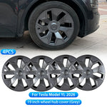 For Tesla Model YL 2026 4 Pack Hub Caps | 19 Inch Wheel Cover Set lifestyle view
