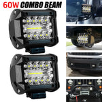 12V 60W LED Bar Offroad Spot Flood Combo LED Light Bar Work Light For Truck Car SUV ATV UTV 4WD LED